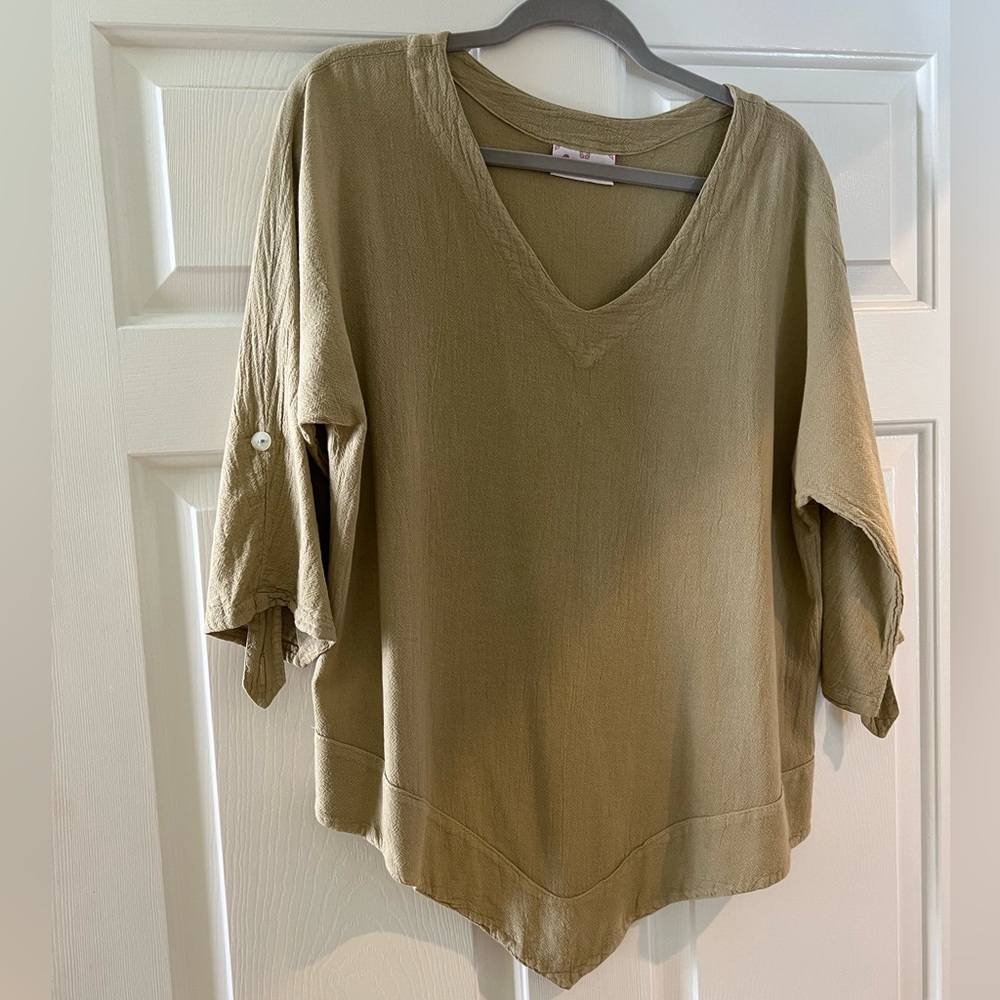 Gauze fabric top